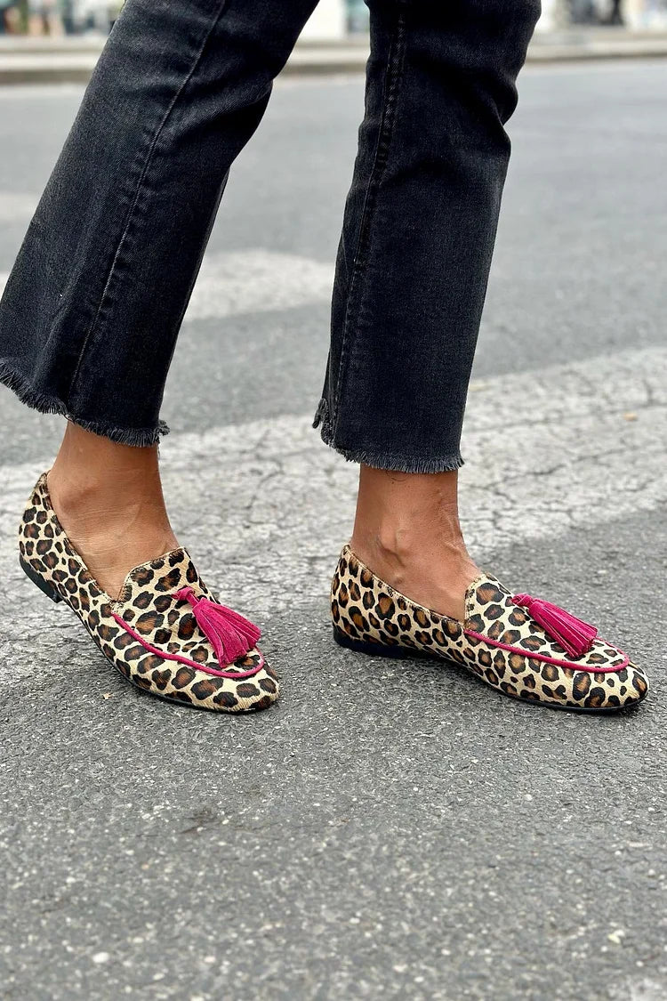 Dámské mokasíny s leopardím vzorem