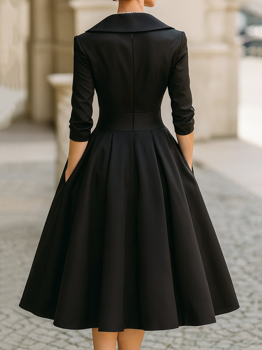 Dámské midi šaty v elegantním stylu