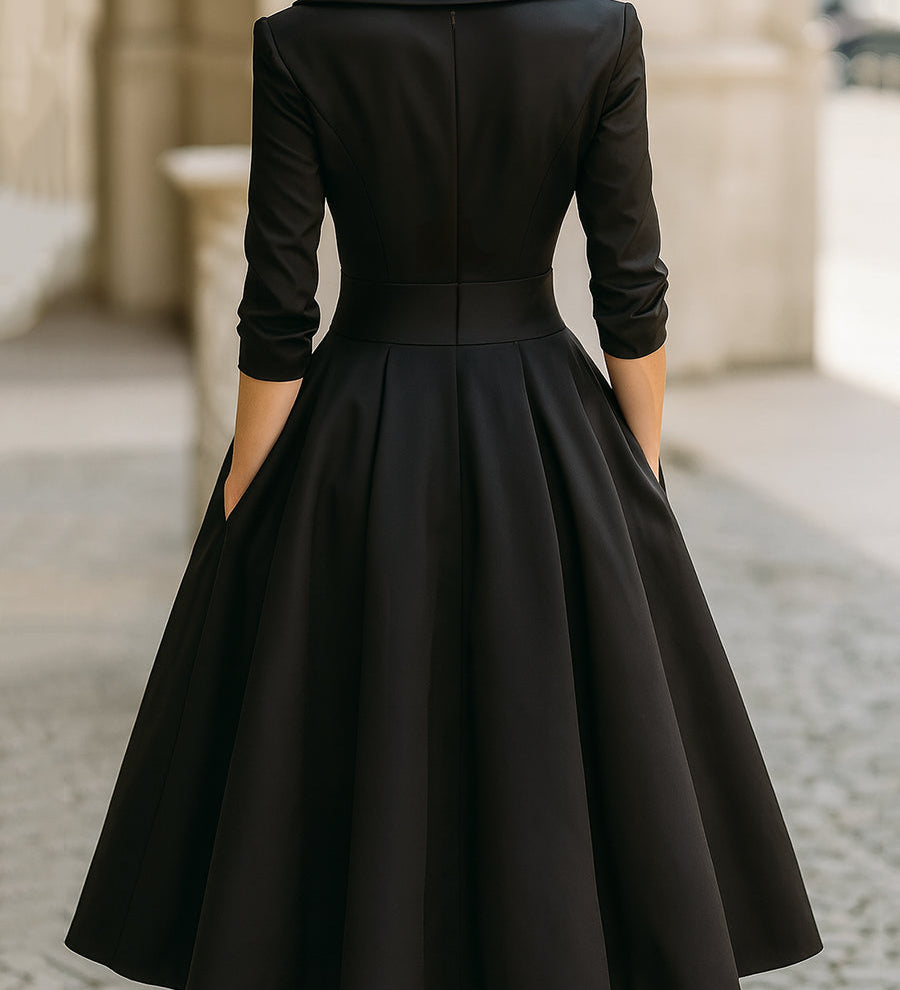 Dámské midi šaty v elegantním stylu