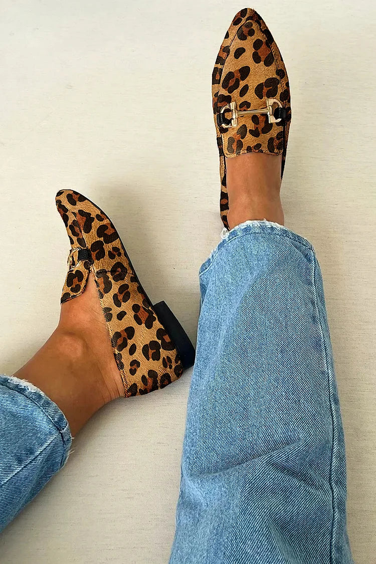 Dámské mokasíny v elegantním stylu s leopardím vzorem