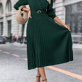 Dámské maxi šaty v elegantním stylu, s plisovaným detailem