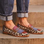 Dámské mokasíny v elegantním stylu s leopardím vzorem