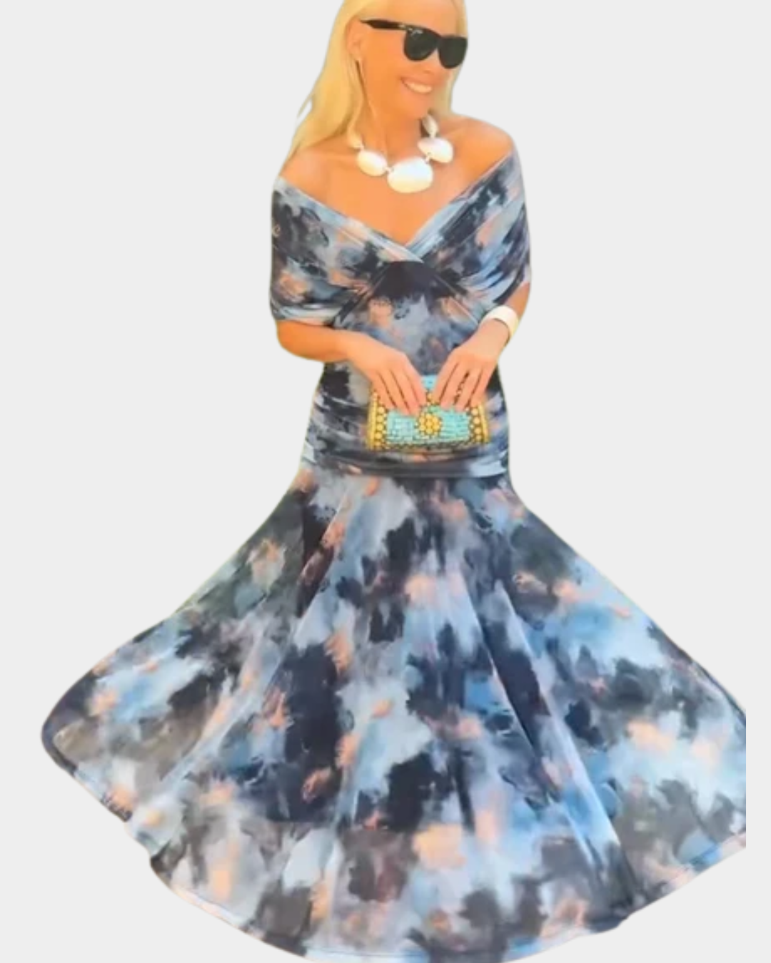 Dámské maxi šaty s květinovým motivem