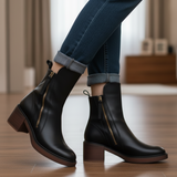 Dámské kozačky v elegantním stylu, na podpatku