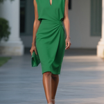 Dámské midi šaty v elegantním stylu