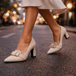 Dámské boty v elegantním stylu, na podpatku