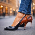 Dámské kozačky v elegantním stylu, na podpatku