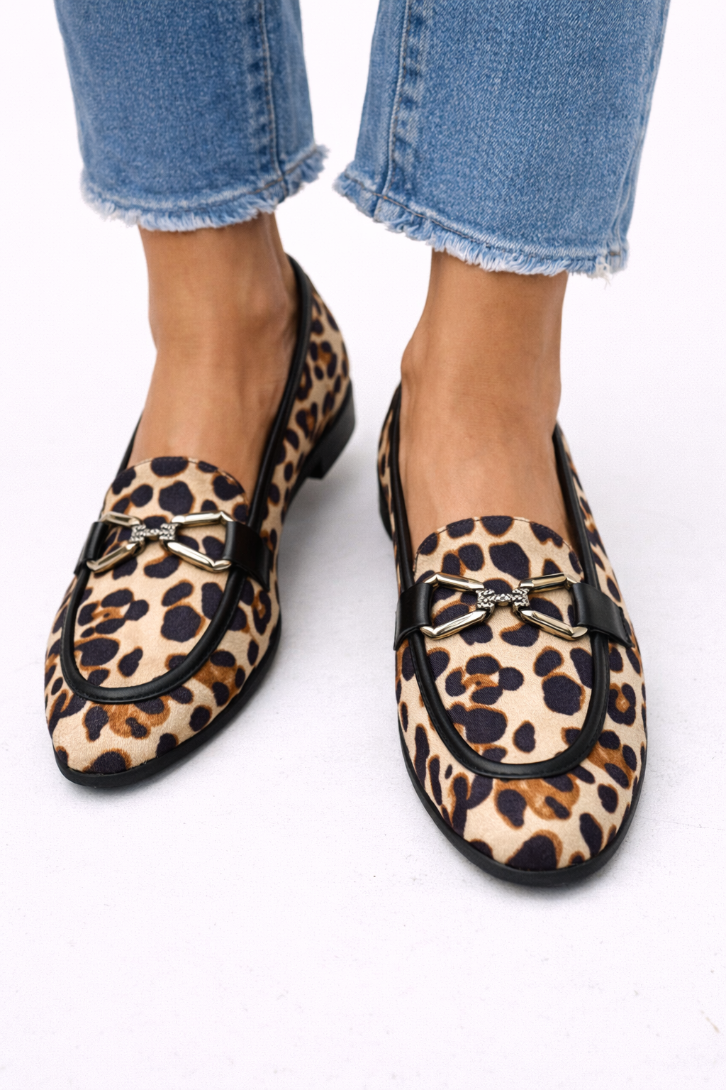 Dámské mokasíny s leopardím vzorem
