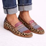 Dámské mokasíny v elegantním stylu s leopardím vzorem