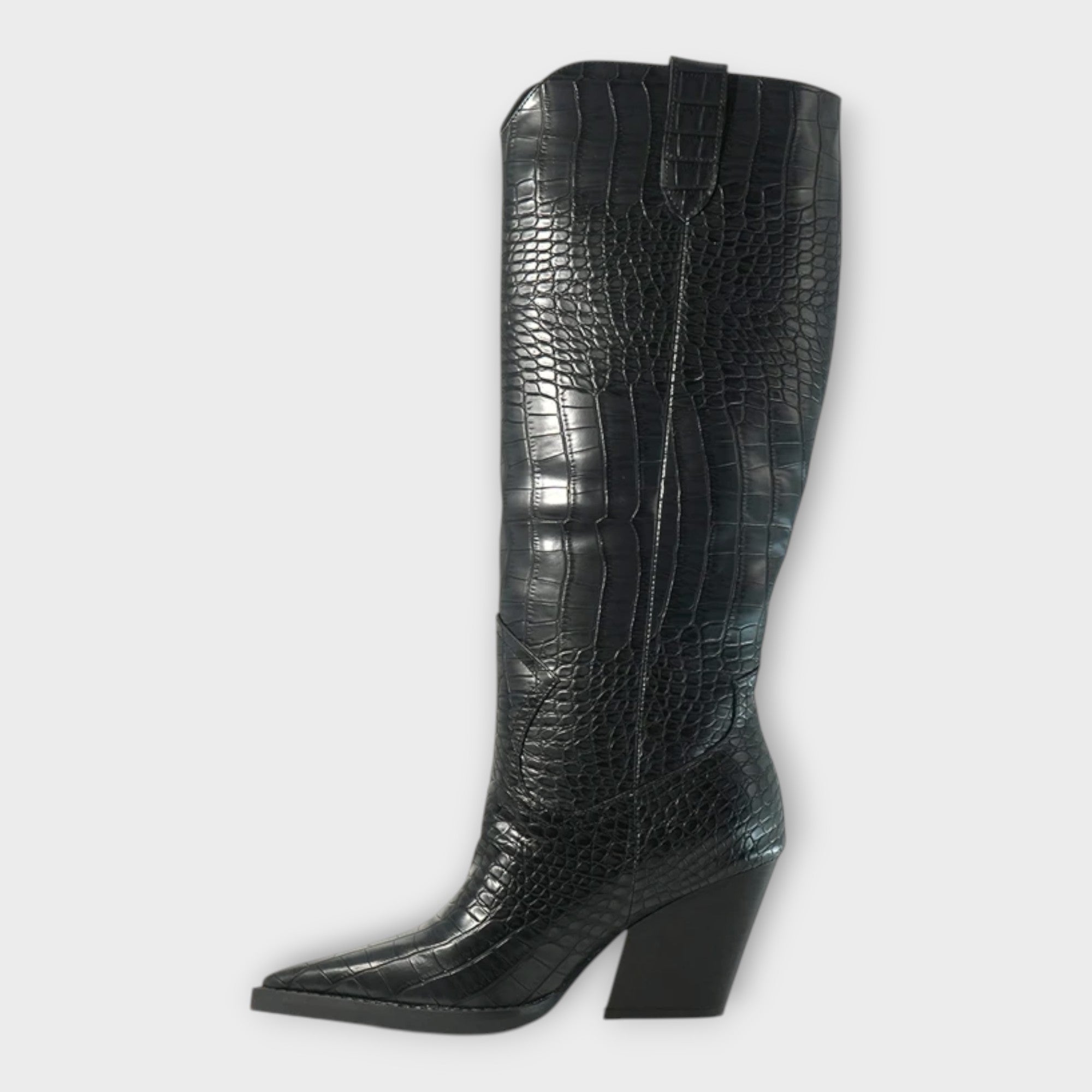 Dámské kozačky v elegantním stylu, na podpatku