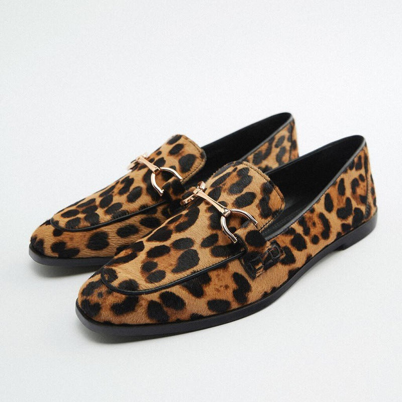 Dámské mokasíny s leopardím vzorem