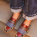 Dámské mokasíny v elegantním stylu s leopardím vzorem
