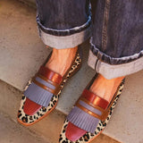Dámské mokasíny v elegantním stylu s leopardím vzorem