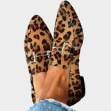 Dámské mokasíny v elegantním stylu s leopardím vzorem