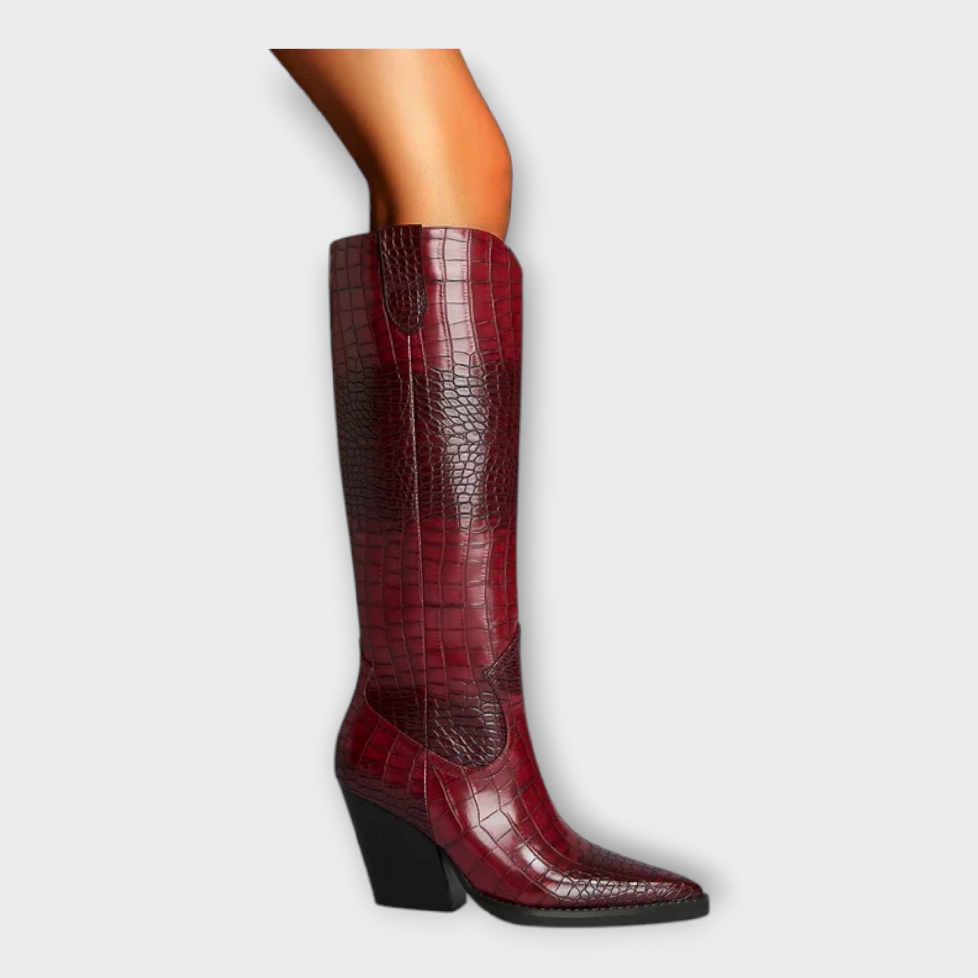 Dámské kozačky v elegantním stylu, na podpatku