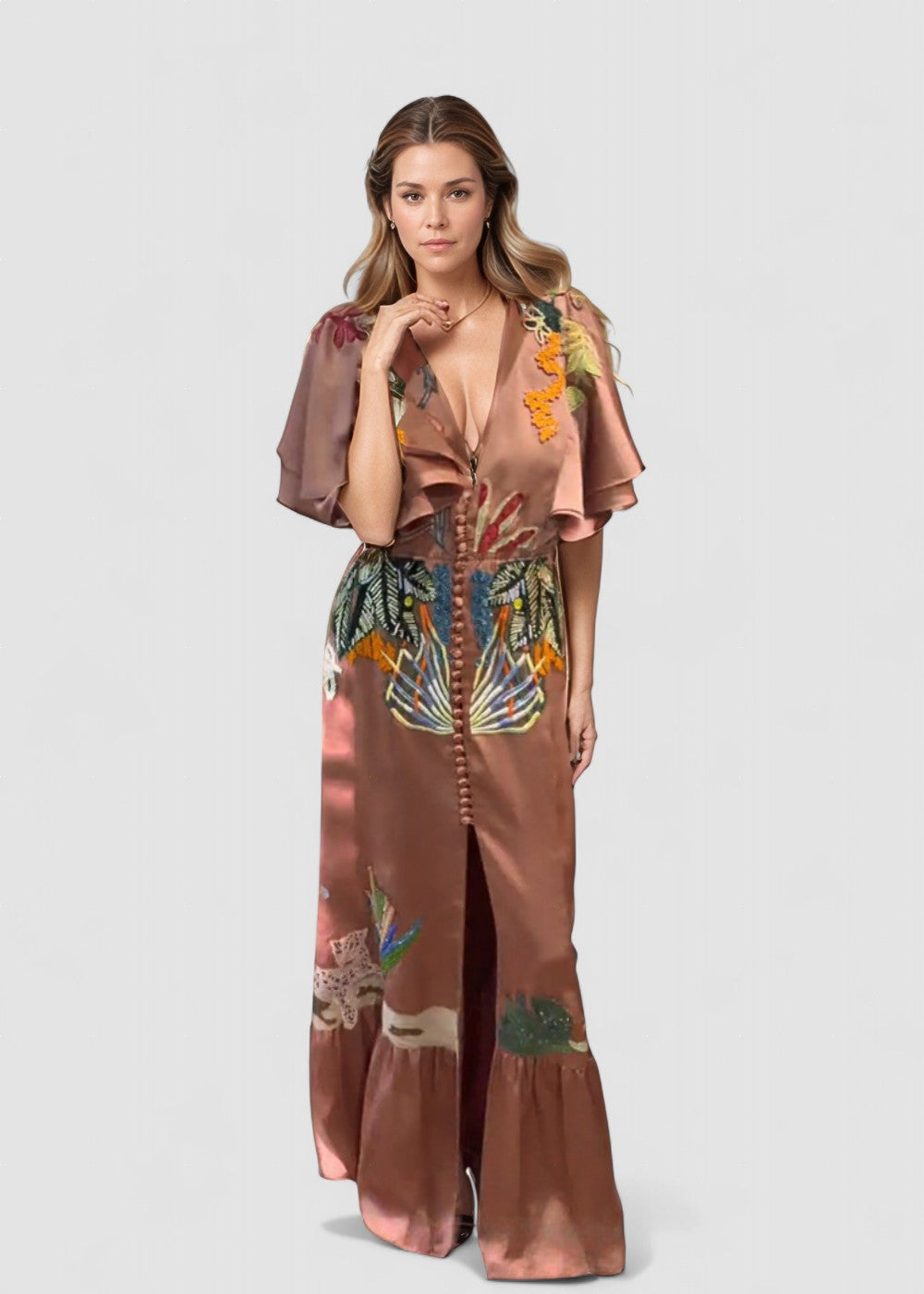 Dámské maxi šaty v boho stylu