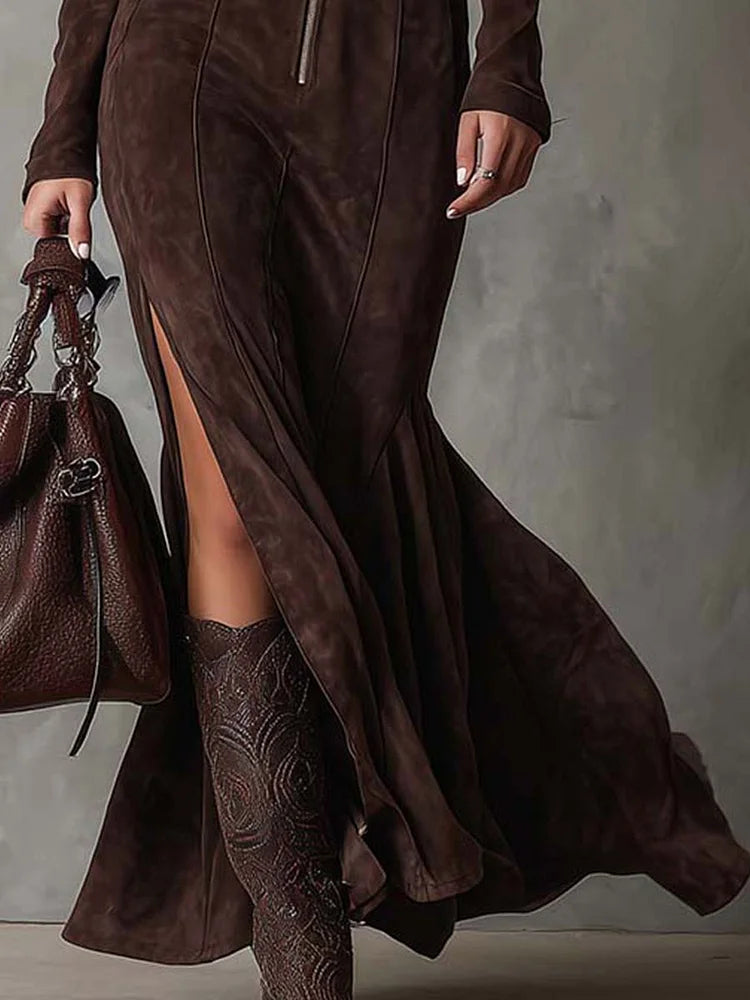 Dámský pásek ve vintage stylu se zapínáním na zip