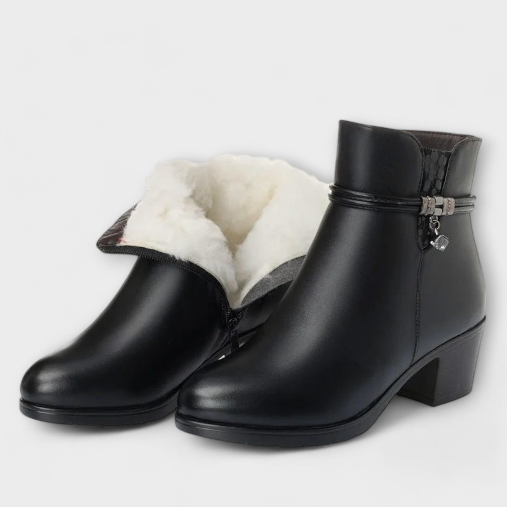 Dámské kozačky v elegantním stylu, na zip