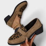 Dámské mokasíny v elegantním stylu s leopardím vzorem