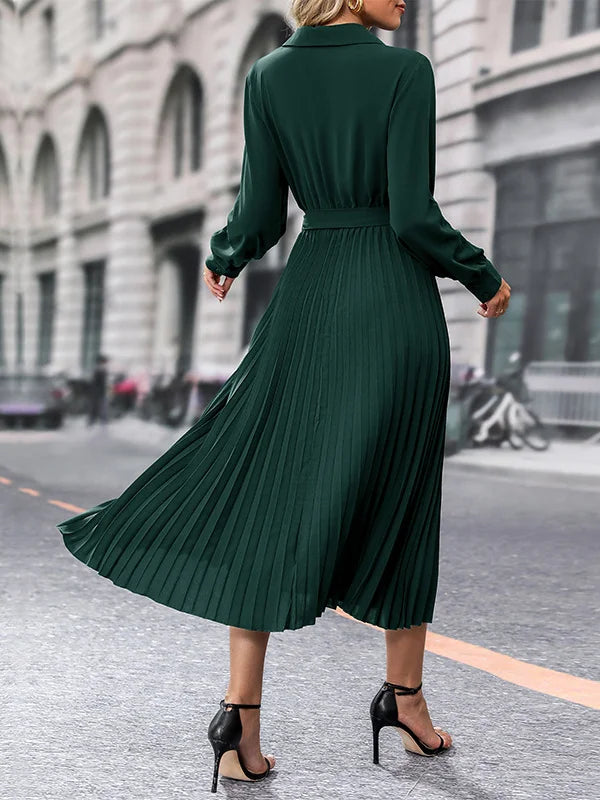 Dámské maxi šaty v elegantním stylu, s plisovaným detailem