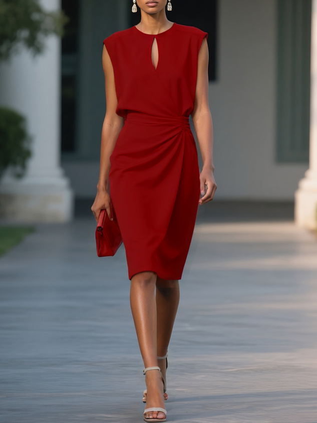 Dámské midi šaty v elegantním stylu