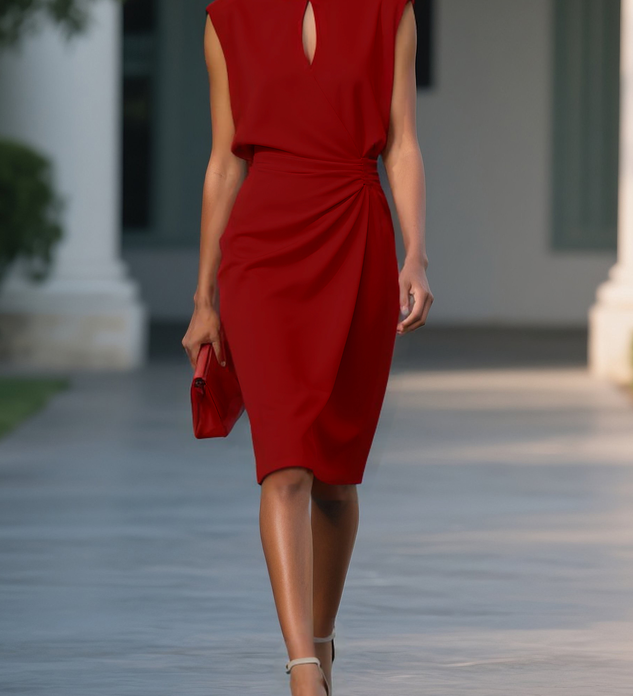 Dámské midi šaty v elegantním stylu