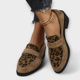 Dámské mokasíny v elegantním stylu s leopardím vzorem
