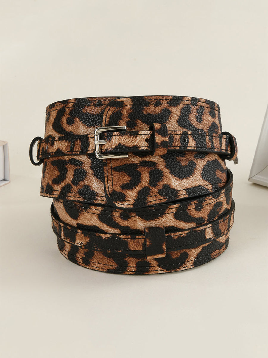Dámský pásek s leopardím vzorem