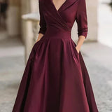 Dámské midi šaty v elegantním stylu