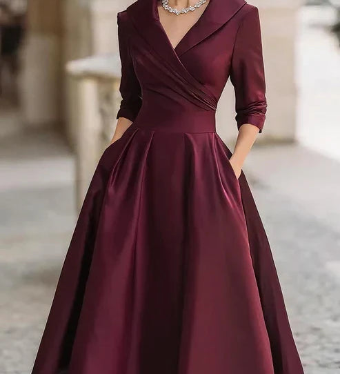Dámské midi šaty v elegantním stylu
