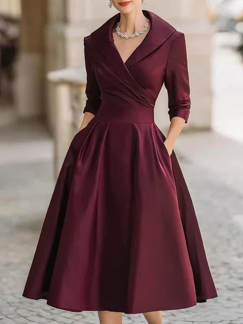 Dámské midi šaty v elegantním stylu