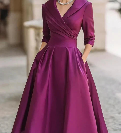 Dámské midi šaty v elegantním stylu