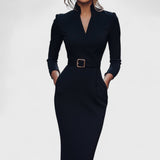 Dámské midi šaty v elegantním stylu