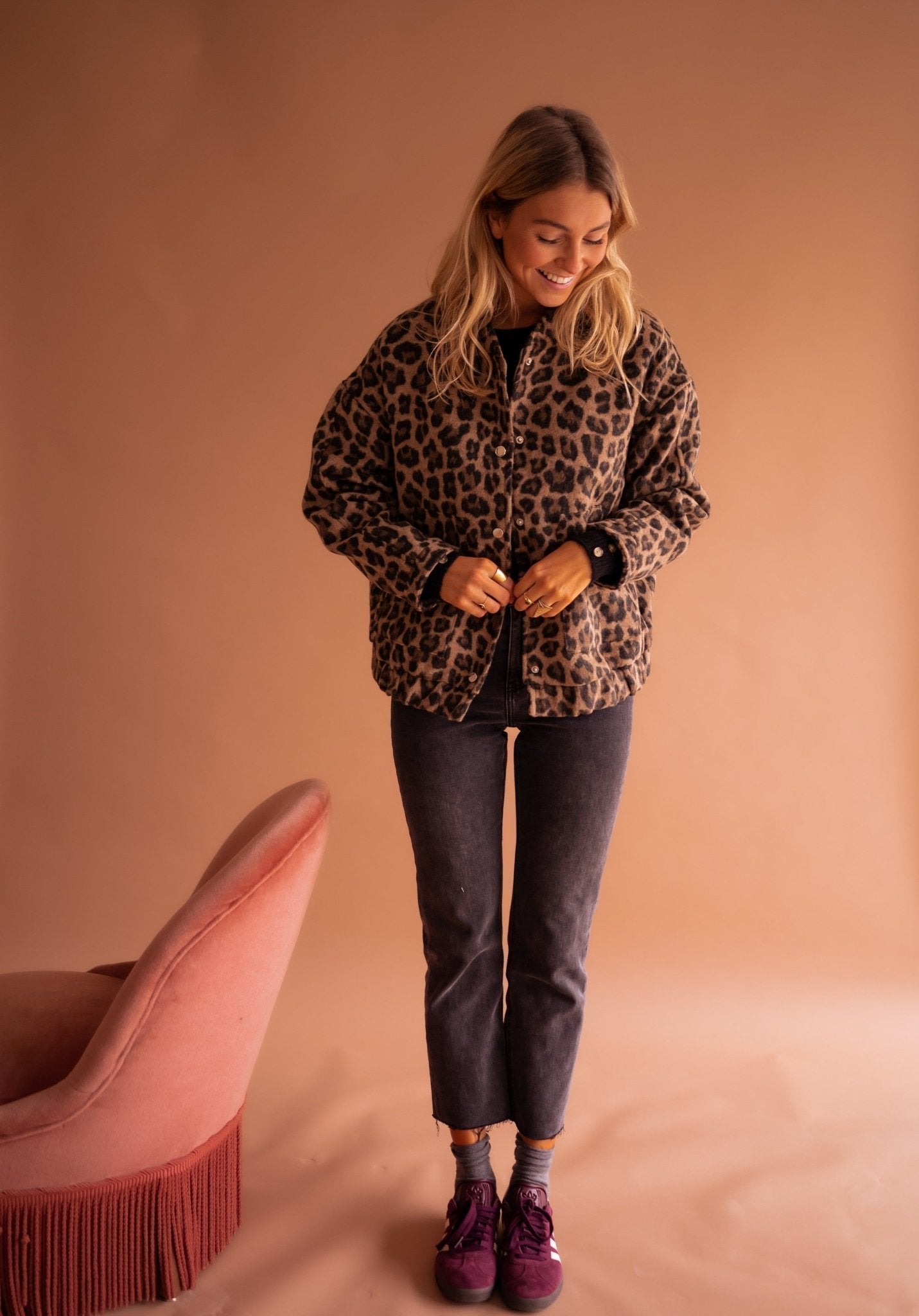 Dámská bunda s leopardím vzorem