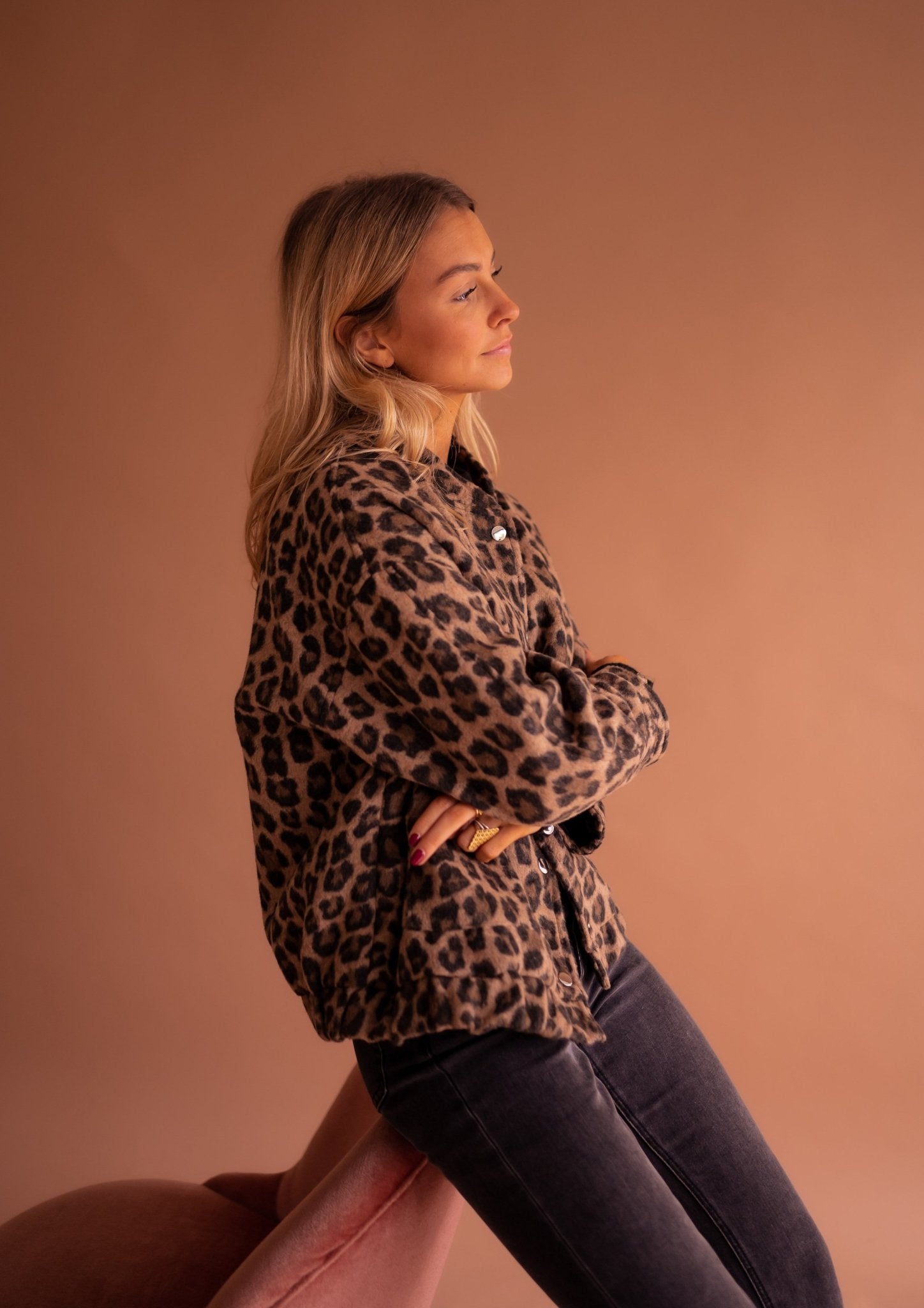 Dámská bunda s leopardím vzorem