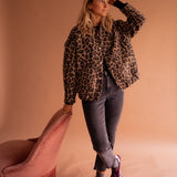 Dámská bunda s leopardím vzorem