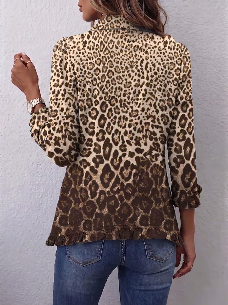 Dámské sako s leopardím vzorem