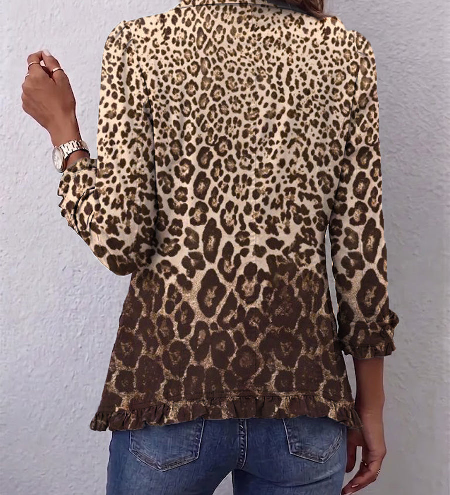 Dámské sako s leopardím vzorem
